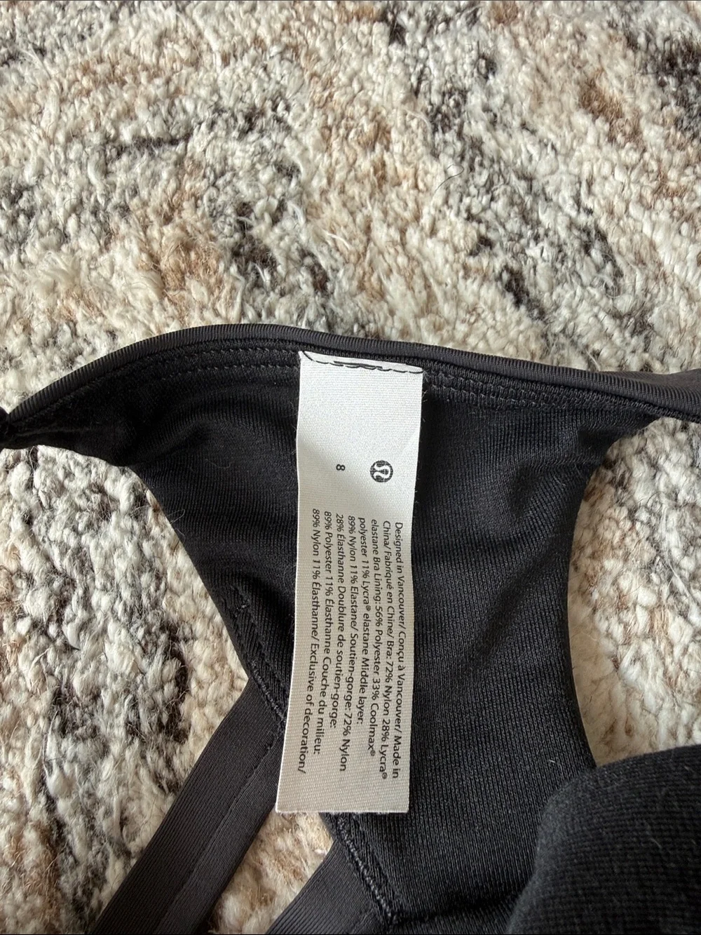Women’s Lululemon High Neck Black Crop Tank Top